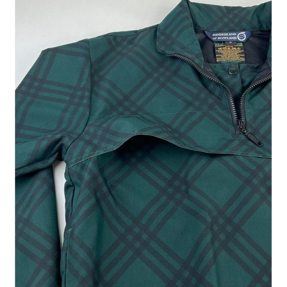Sunderland Of Scotland Cygnet Ladies Weatherbeater Golf Pullover Green Tartan S - Picture 6 of 10